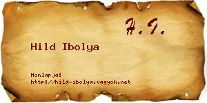 Hild Ibolya névjegykártya